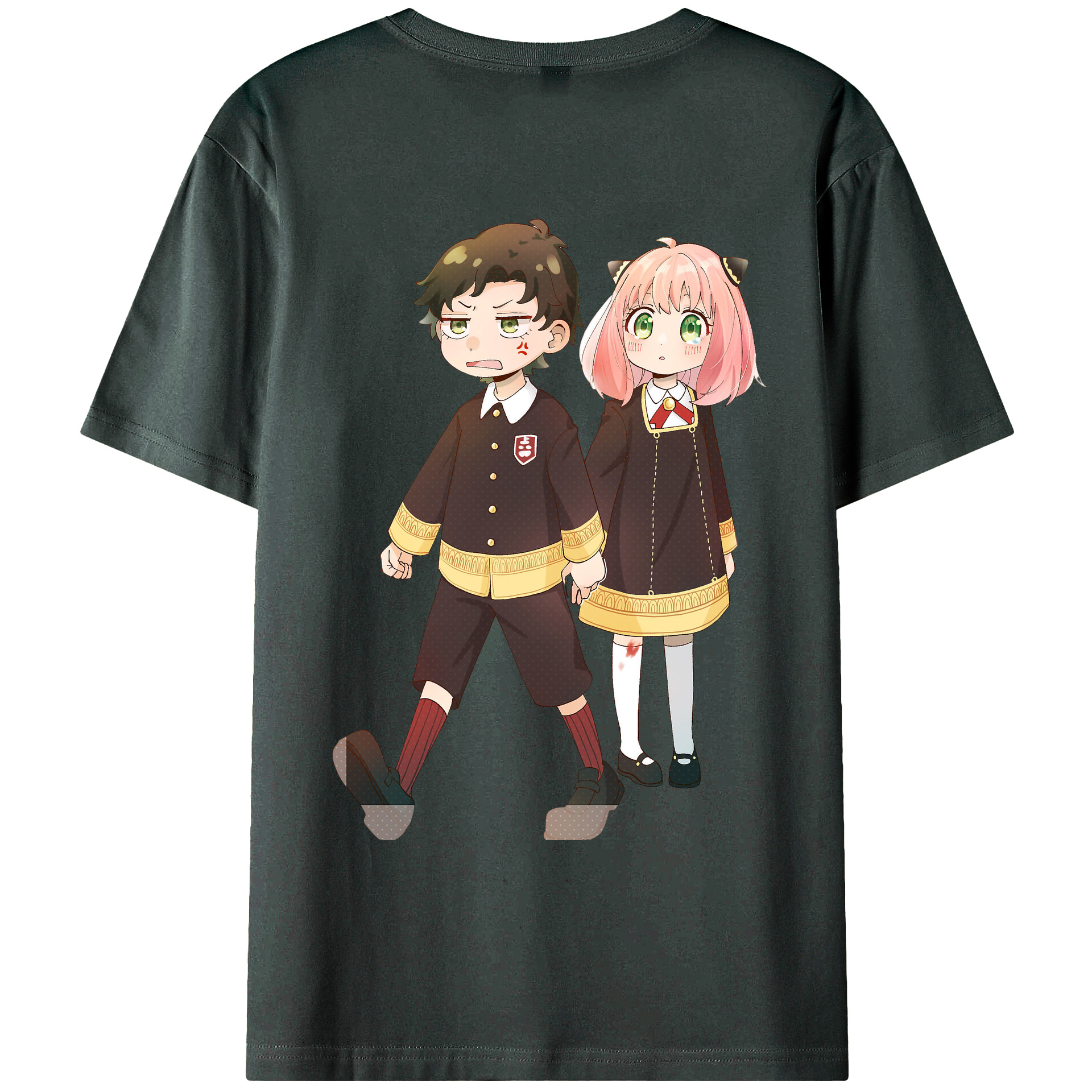 （画像用） SPY×FAMILY间谍家家酒 綿100％ メンズ半袖Tシャツ（バックプリント） 通気性